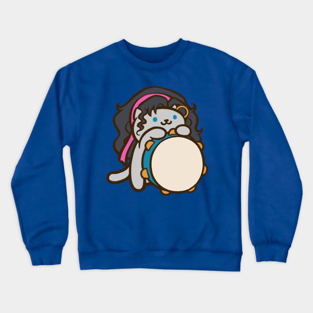 Gypsy Kitty Crewneck Sweatshirt by Ellador